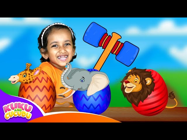 Surprise Eggs Animals Song for kids - Kids songs & Nursery rhymes | Learn Wild Animals