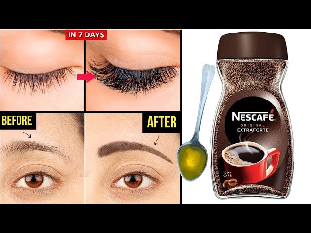 You won't believe it!! Thick Eyebrows and Long Eyelashes from the first week with coffee