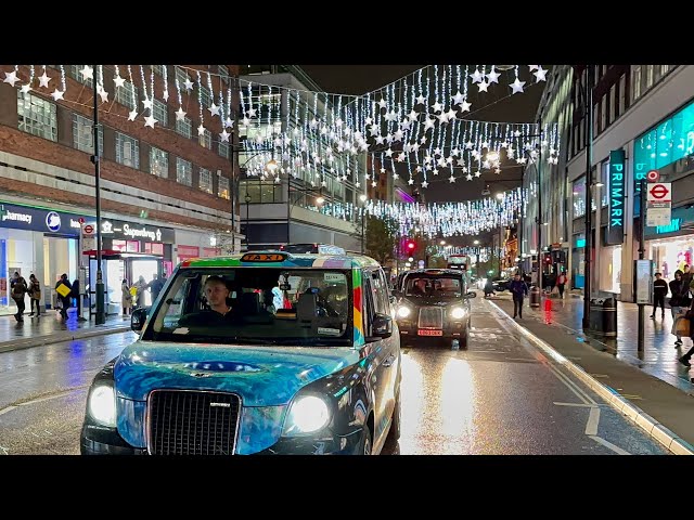 London Christmas 2022 | Oxford Street West End | London Christmas Lights - London Winter Walk[4K HDR