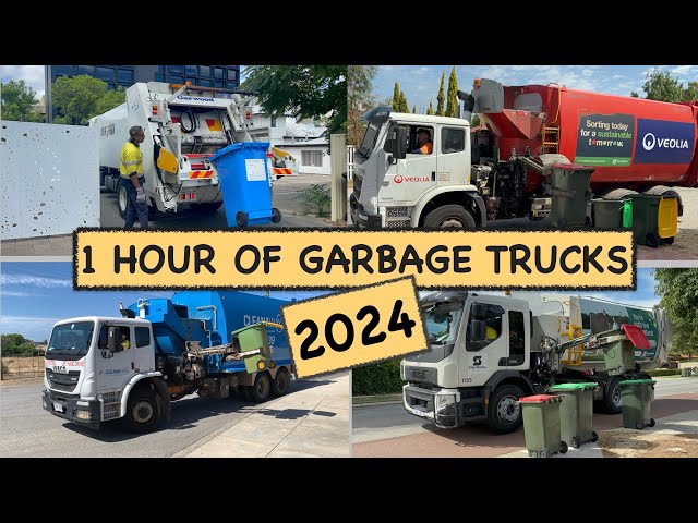 1 Hour of Garbage Trucks Compilation 2024