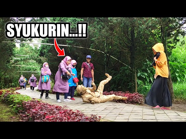 PATUNG JAHIL KENA KARMA..!! STATUE PRANK FUNNIEST REACTION || PRANK PATUNG HIDUP