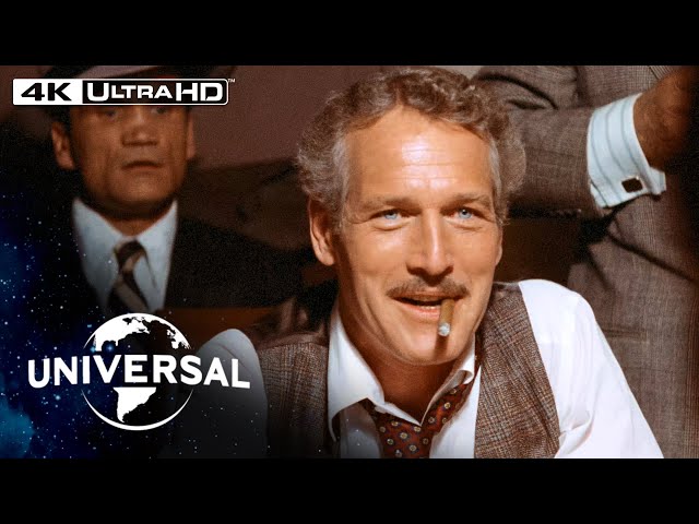 The Sting | Paul Newman Cons a Con Man in a High-Stakes Poker Game in 4K HDR