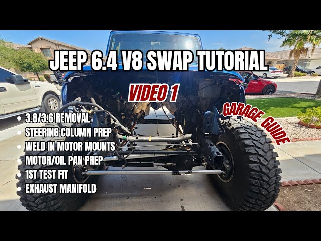 Jeep JKU 6.4 Engine Swap DIY (Video 1)