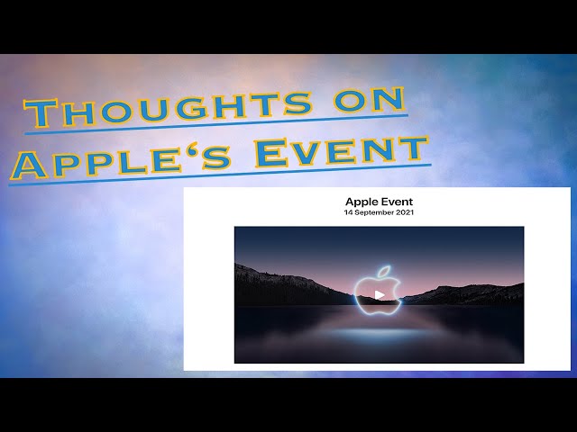 Thoughts on Apple Event ("California Streaming")