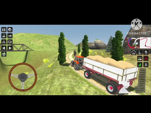 transporting tractor driving 3d #gta #tractor  android gameplay #offroad #drawing #farming #gameplay