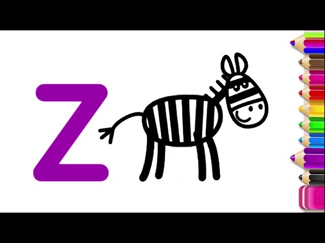 ABC DRAW for kids | Drawing Alphabets and Coloring | Draw the Letter Z | Kids School