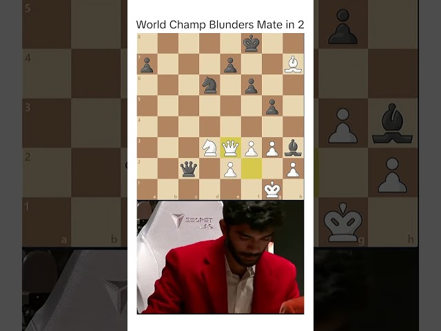 World Champ Blunders Mate in 2