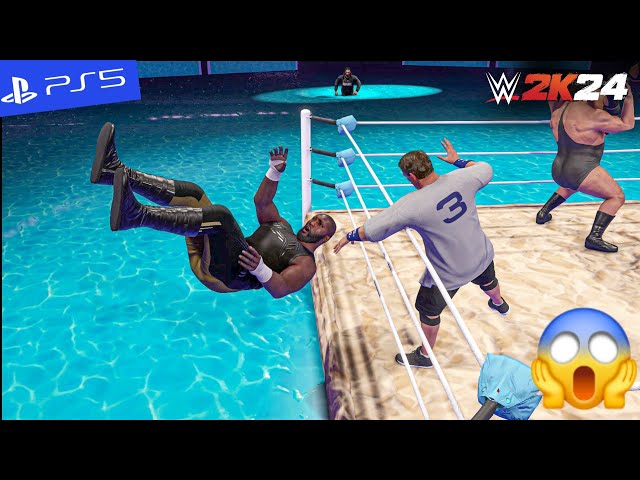 WWE 2K24 - 30 Man Water Royal Rumble Match | PS5" [4K60]