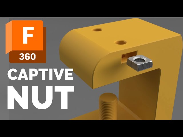 3D Print Clamp Captive Nut Fusion 360