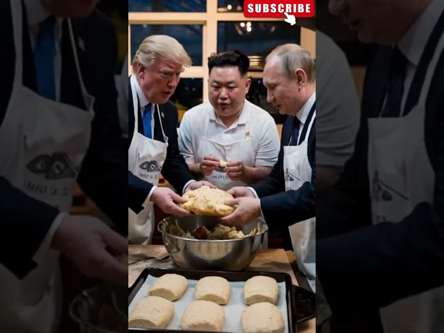 Leaders Trump, Kim Jom Un, and Putin are making bread #ai #technology #putin #trump #shorts