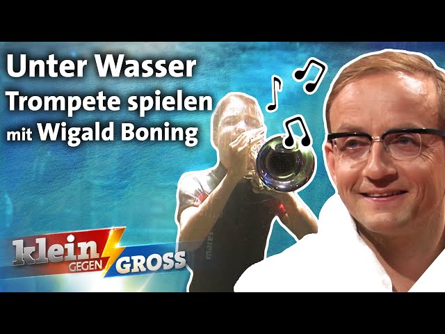 Musik-Challenge: Spielt Fiona unter Wasser besser Trompete als Wigald Boning? | Klein gegen Groß