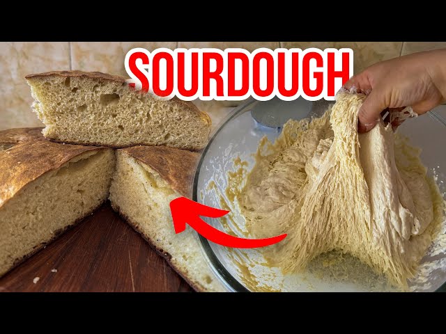 SOURDOUGH CAN'T GET ANY EASIER! 😳 THE SIMPLEST SOURDOUGH BREAD METHOD! 🍞 (NO WAITING! ⏳)