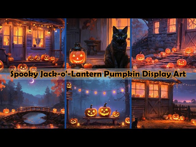 🎃Jack-o'-Lantern TV Art | 8 images | Spooky TV Art Screensaver | Halloween 4K Art | Frame TV