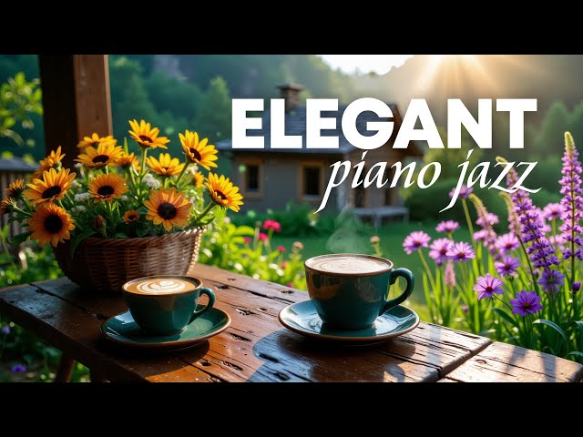 Elegant Piano Jazz with Positive Bossa Nova Music to Study, Work, Relax ✨ Cozy Cafe Background Music