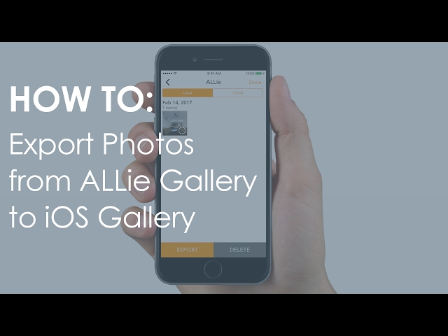 How To: Export Photos from ALLie Gallery to iOS Gallery - #ALLieCamera