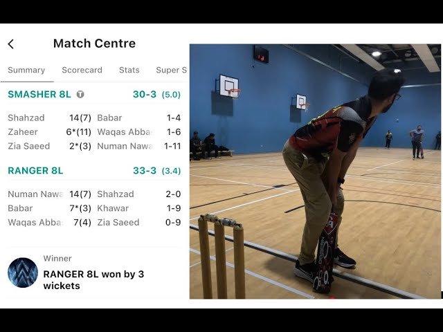 RCC winter league | Match 16 | Ranger vs Smasher #indoorcricket #cricketenthusiast #cricket