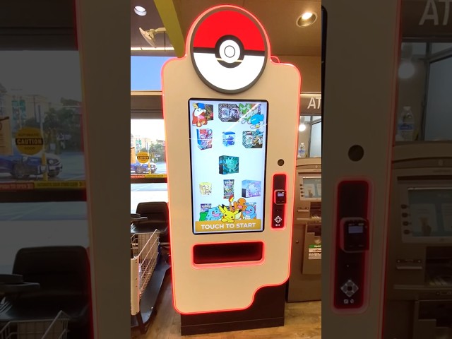 🛒 Pokémon card machine in the grocery store! #pokemon #pokemoncards #vendingmachine