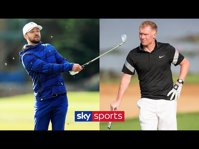 The BEST celebrity golf shots! 🏌️‍♂️ | Featuring Paul Scholes, Justin Timberlake and more!