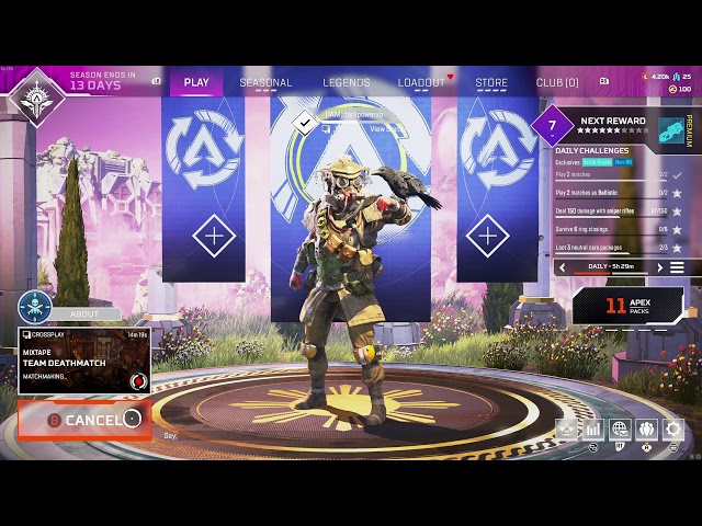 Playing Apex Legends for the second time