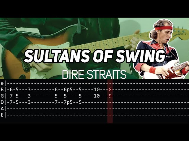 Dire Straits - Sultans of Swing solos (Guitar lesson with TAB)