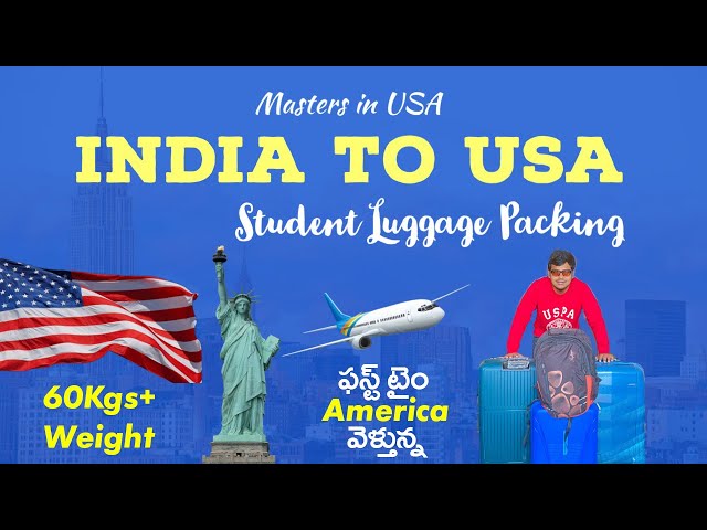 USA Student Luggage Packing in Telugu | My Luggage Packing for Masters in the USA | British Airways