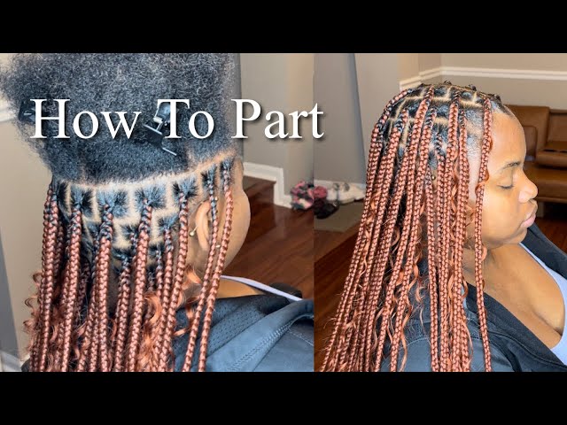 How To Part For Knotless/Box Braids, Soft Locs Etc | Brick Layer Parting Tutorial For Beginners