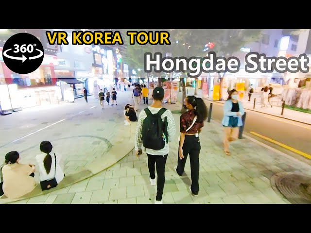 [4K 360° WALK] 금요일밤 상수역에서 홍대 클럽거리 지나 홍대입구역까지 - Hongdae Street, from sangsu to hongik Univ. station