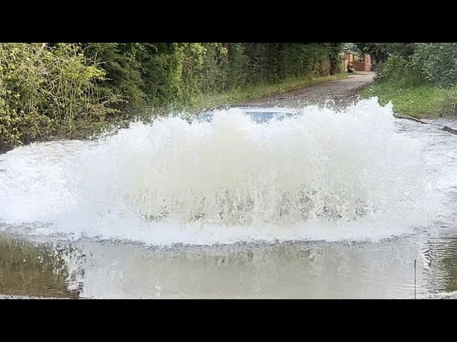 BMW Drivers Tackling Flooded Fords || vehicles vs deep water || flood compilation