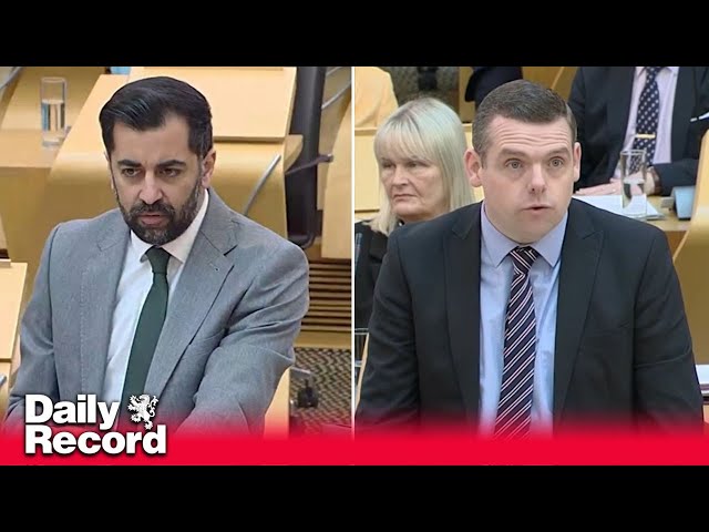 Douglas Ross tells Humza Yousaf 'the secrecy must end' at FMQs clash