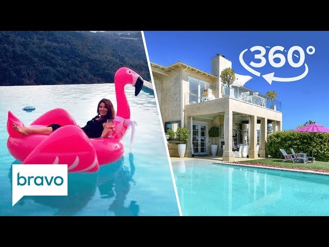 360 VR Exclusive: Lisa Vanderpump Reveals Pool Where Lala Skinny Dipped | Villa Rosa, Part 3 | Bravo