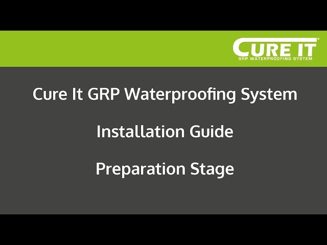 Cure It GRP Waterproofing System Installation - Preparation Stage