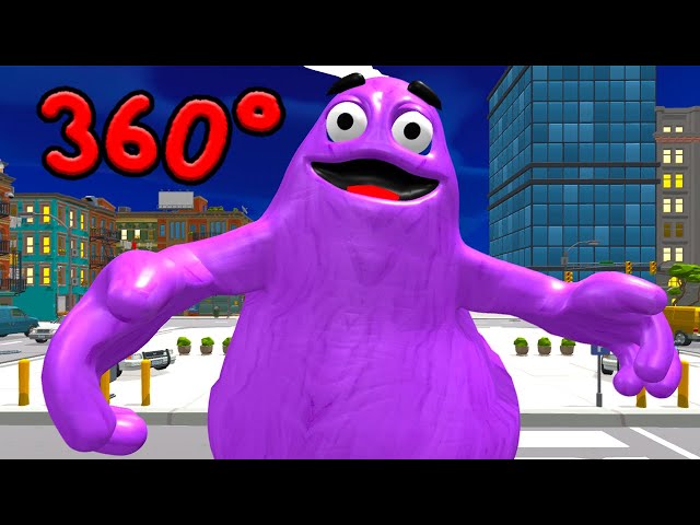 Grimace Shake Chase You VR 360 Video 4K (Comedy Skit)