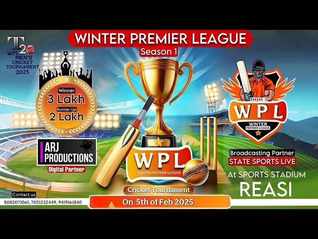 #live  Winter Premier League Reasi Season 1 M.C.C.vsKnight Rider Mahore