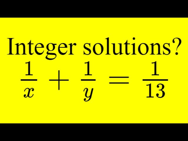 Solve the Rational Equation for positive integer solutions.