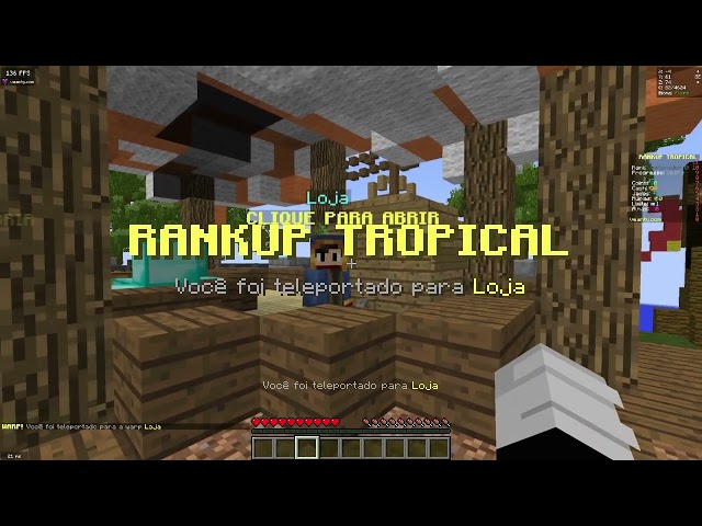 NOVO SERVIDOR DE RANKUP OP 1.8 COM VIP FREE, MÁQUINAS E SPAWNERS ! TROPICAL #01