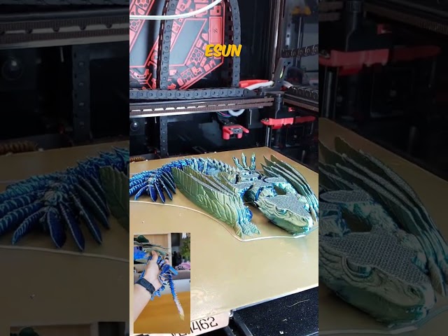 Timelapse of Archaeopteryx 3D Printing with Tri-Color Filament #3dprinting #filament #dinosaur #silk