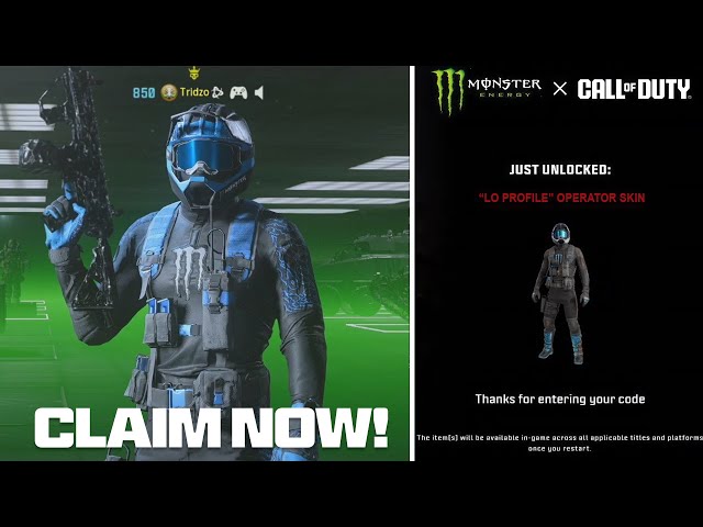 HOW TO GET FREE BLUE MONSTER ENERGY OPERATOR BUNDLE! (FREE Lo Profile Operator) - Modern Warfare 3