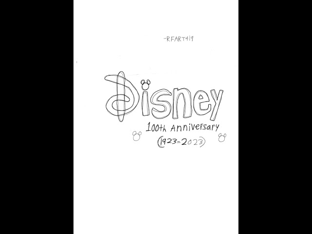 1-29-2023 - RFART419 - How to Draw a Disney 100th Anniversary/100 Logo - Video