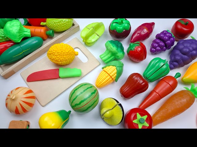 How to Cutting Wooden & Plastic Fruit Vegetables, Yellow Carrot | Satisfying Video Squishy ASMR