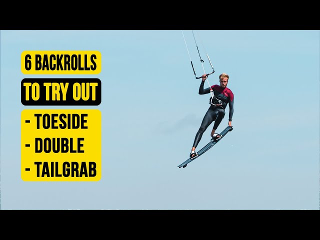 6 FUN Backroll variations | toeside, double and more! //  Kiteboarding SA Masterclass