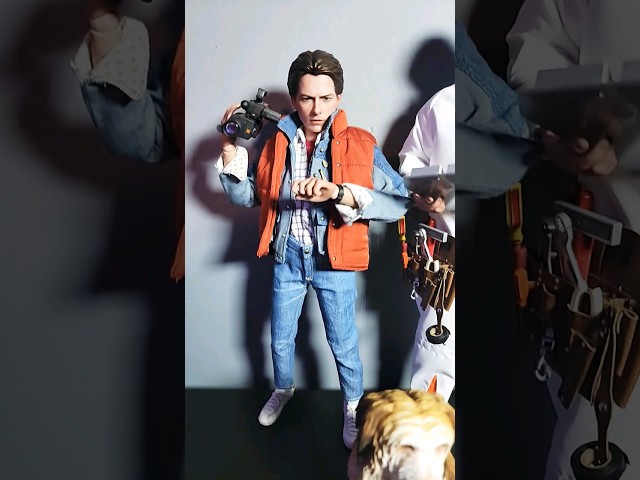 Hot Toys Back To The Future Marty Mcfly, Doc Brown, & Einstein Figures #shorts #shortsvideo #80s