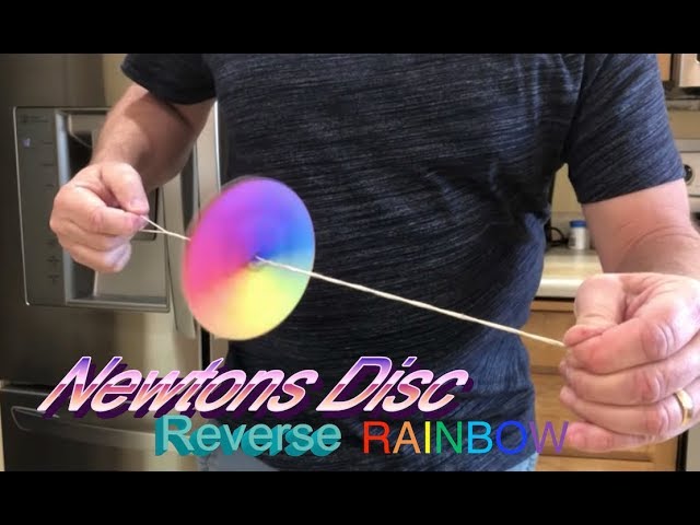 Newtons Disc - Reverse RAINBOW (Blending colors to be white)