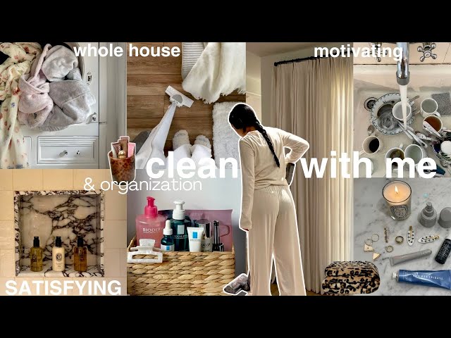 huge DEEP CLEAN + ORGANIZE with me🫧 *satisfying* cleaning my ENTIRE house