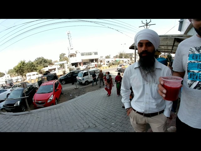 Drinking Juice Outside Hospital in Jalandhar