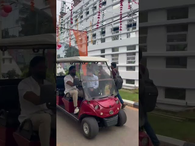 Legacy on wheels! Mohan Babu Garu and Manchu Vishnu share a moment of tranquility at MBU. 🚜✨