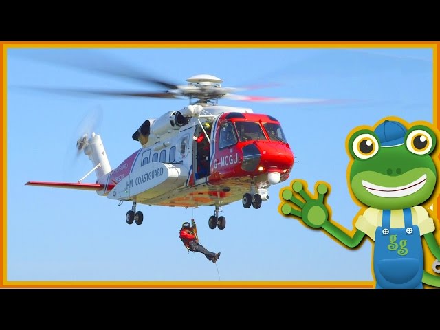 Rescue Helicopters For Children | Gecko's Real Vehicles