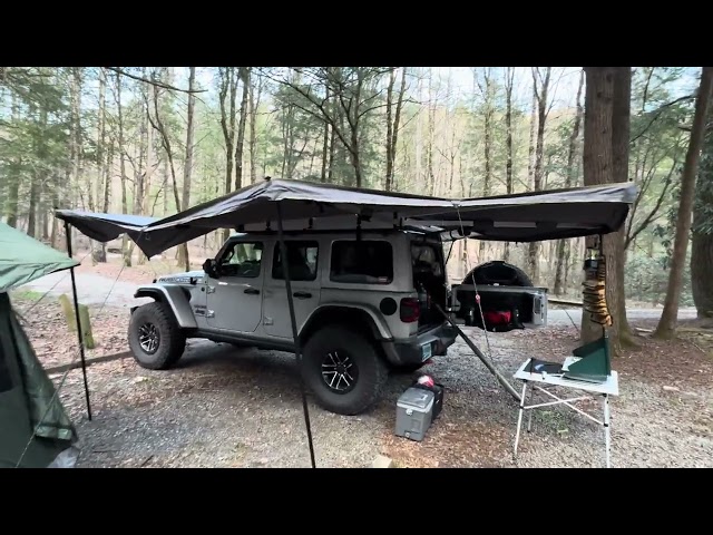 Overland Vehicle Systems 270 awning on my 2024 Jeep Wrangler!