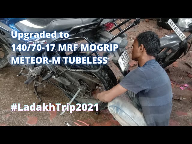 Upgraded to 140/70-17 #MRF MOGRIP METEOR-M TUBELESS | Bohemian Traveller India