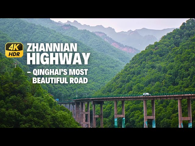 Zhanian Highway - Most beautiful road in NW China’s Qinghai - Scenic Drive - 4K HDR