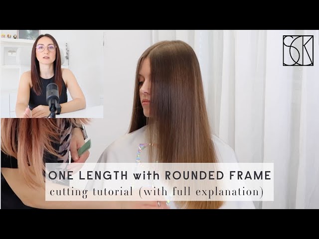 HAIRCUT TUTORIAL - Long Hair One Line with Rounded Frame by SCK (with full explanation)